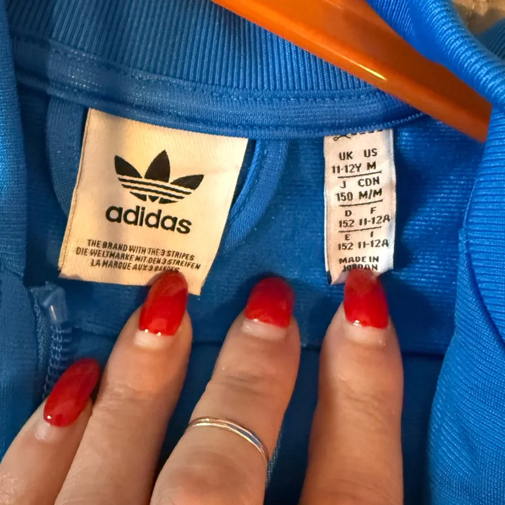 NWT Adidas Blue Track Pants and Zip Up Jacket Set
